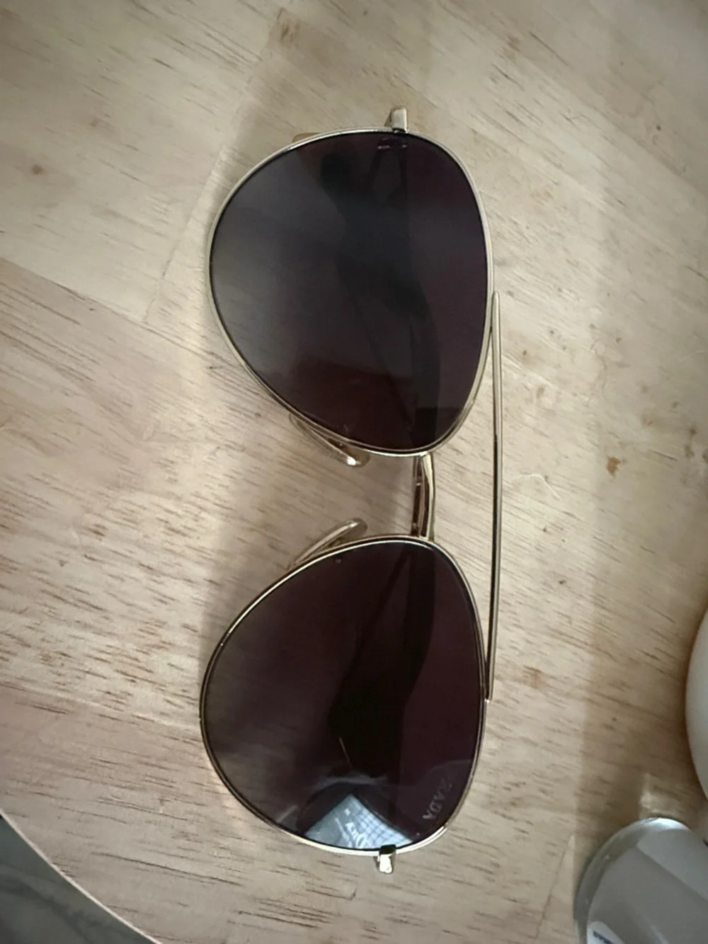 Prada Gold Frame Sunglasses with Dark Smoke Lenses - Picture 3 of 3